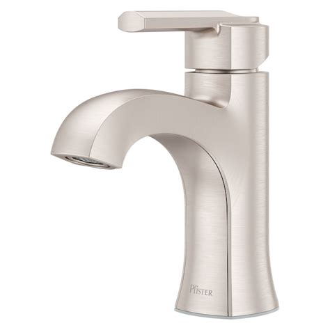 Pfister Vaneri Spot Defense Brushed Nickel Single Hole 1 Handle Watersense Bathroom Sink Faucet