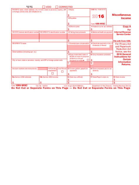 Blank 1099 Form 2016 Fill Out And Sign Online Dochub