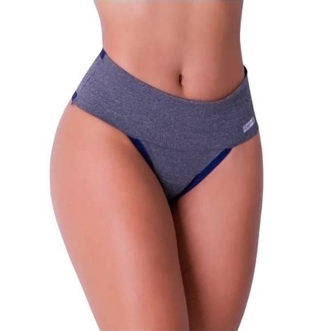 Kit 3 Calcinhas Fitness Cós Alto Calcinha Seca Barriga Shopee Brasil