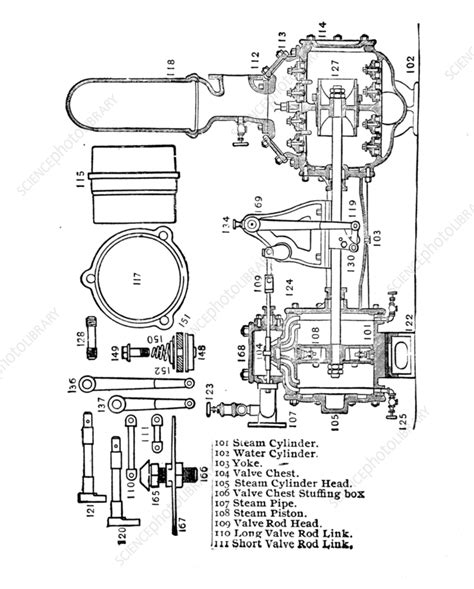 Steam pump, illustration - Stock Image - F042/4622 - Science Photo Library