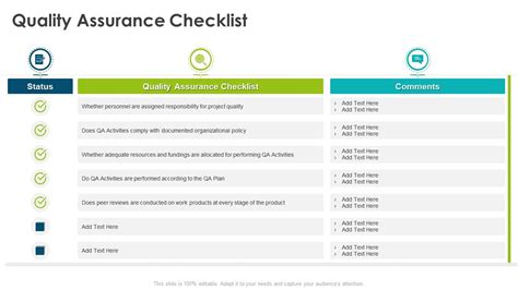 Data Quality Checklist Template