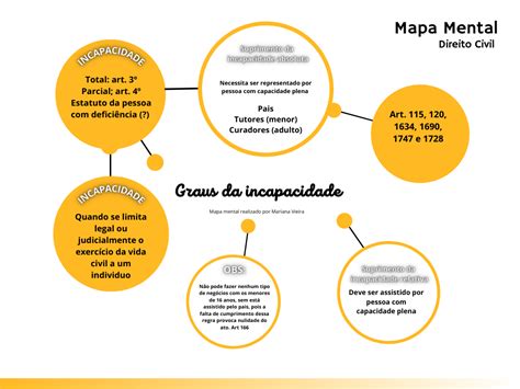 MAPA MENTAL GRAU DE INCAPACIDADE Direito Civil I