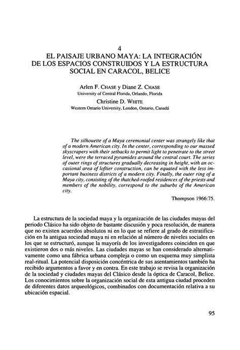 PDF El Paisaje Urbano Maya La Integraci N De Los Espacios