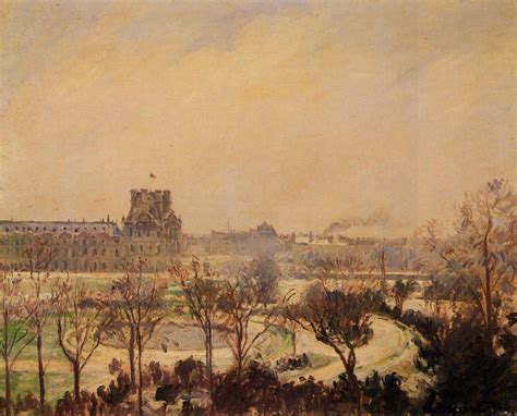 The Tuileries Gardens Snow Effect 1900 Camille Pissarro WikiArt Org