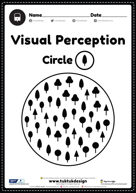 Visual Perceptual Worksheets Visual Perceptual Activity Work