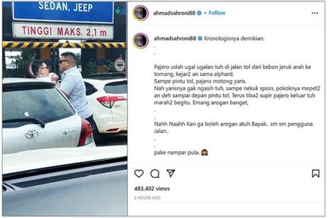 Wakil Ketua Komisi III Unggah Sikap Arogan Oknum Pengendara Pajero Sport