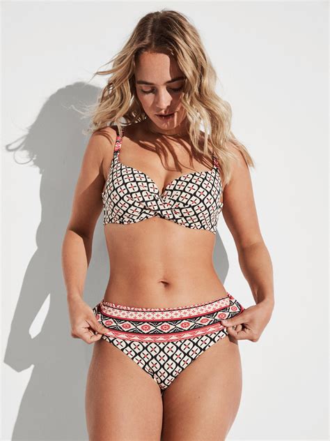 Bikini braguita multiposición y estampado étnico Gisela