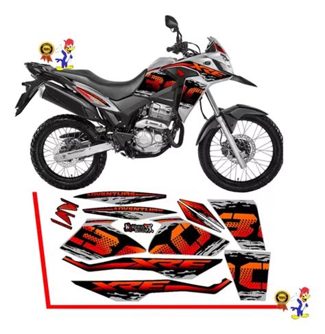 Kit Faixas Adesivos Emblemas Xre 300 2020 Adventure Prata