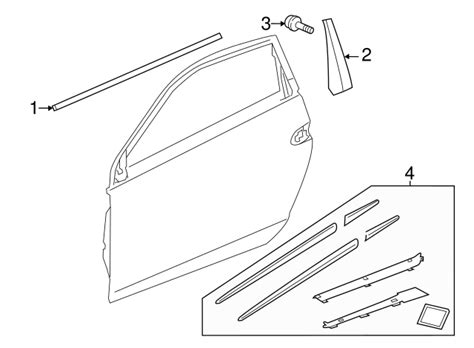 72430 SZT 003 Garnish R Front Door Sash 2011 2016 Honda CR Z