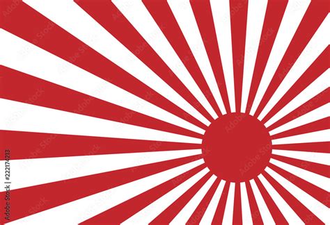 vector of red sun ray of japan rising sun Stock Vector | Adobe Stock