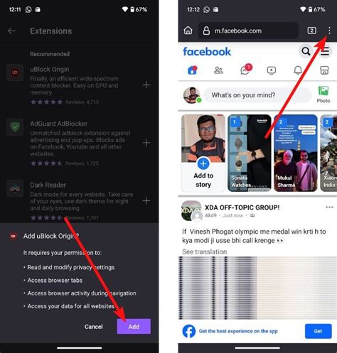 how to stop pop ups on facebook app