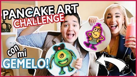 PANCAKE ART CHALLENGE DIBUJOS QUE SE COMEN RETO ENTRE GEMELOS