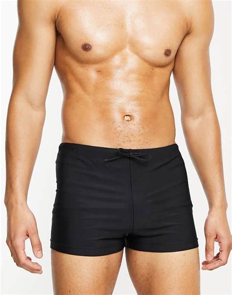 Asos Design Swim Briefs In Black Asos