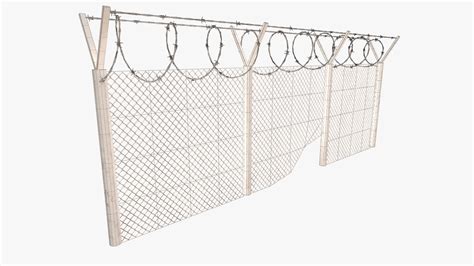 Barbed Wire Fence Pbr 3d Model 19 Max Obj Fbx Usd Free3d