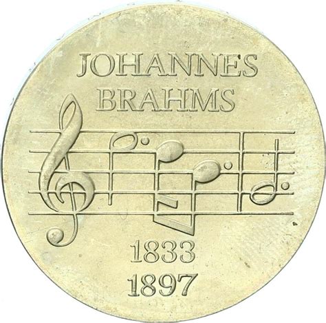 DDR Gedenkmünze 5 Mark 1972 A Johannes Brahms pfr stgl Jäger 1540