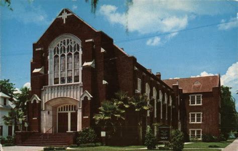 Beautiful Trinity Methodist Church Deland Fl Postcard