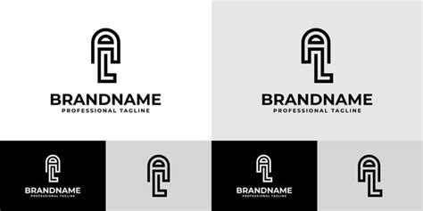 Iniciais Modernas Al Logotipo Adequado Para Neg Cios Iniciais Al Ou