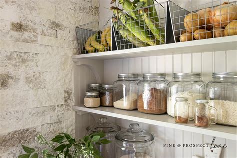 Cottage Style Pantry Makeover With Open Shelves Pine And Prospect Home