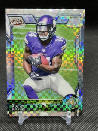 Stefon Diggs Topps Chrome X Refractor Rc Minnesota