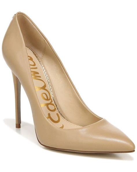 Sam Edelman Danna Leather Pump In Natural Lyst