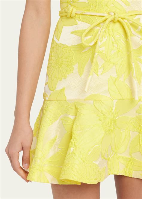 Alexis Alik Textured Floral Jacquard Mini Dress Bergdorf Goodman