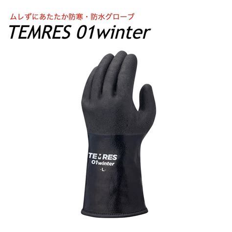 グローブ 防寒 防水 テムレス スキー バックカントリー グローブ 手袋 黒 Temres 01winter Ys Temres01白馬