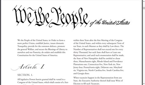 Print Out The U S Constitution In Pdf Printerfriendly