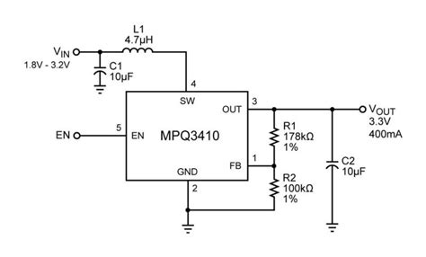 MPQ3410 1 3A 550kHz Synchronous Rectified Step Up Converter AEC Q100