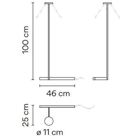 Vibia Lampada Da Terra Flat Nero Longho Design Concept Store