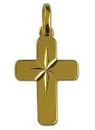 Pendentif Croix du Christ Jésus 15mm Or Massif 18 Carats La