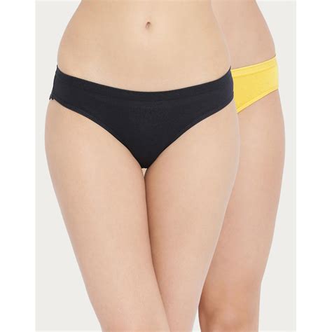 Clovia Pack Of Cotton Low Waist Bikini Panty Multi Color Buy