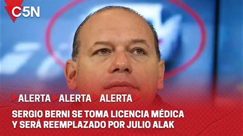 Sergio Berni Se Toma Licencia M Dica Qui N Lo Reemplaza Youtube