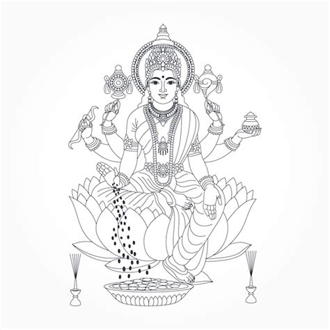 Top More Than 147 Lakshmi Devi Drawing Images Nanoginkgobiloba Vn