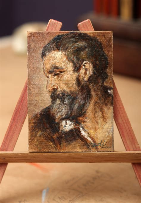 Head Of A Man ACEO Oil Painting Fine Arts Gallery Original Fine