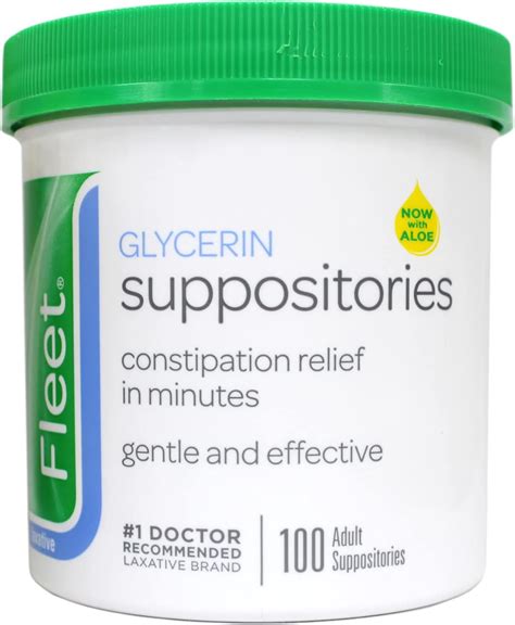 Buy Fleet Glycerin Suppositories Laxative Adult Jar Each