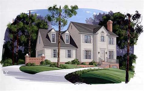 New-england-colonial House Plan - 3 Bedrooms, 2 Bath, 1653 Sq Ft Plan 4-134