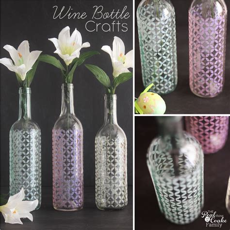 Wine Bottle Crafts Make Spring Vases