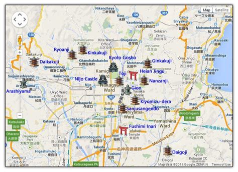 Tourist Map Of Kyoto