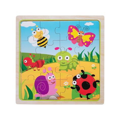 Eliiti Wooden Insects Jigsaw Puzzle For Kids 3 To 5 Years Old Boys