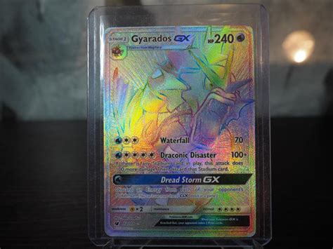 Pokemon Karta Gyarados Gx Rainbow Secret Rare Crimson Invasion Aukro