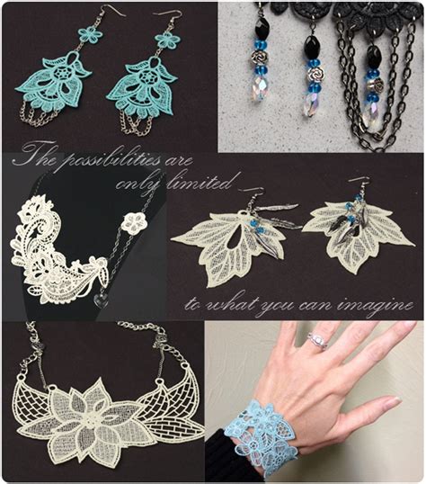 Free Standing Lace Jewelry Made In Your Embroidery Machine