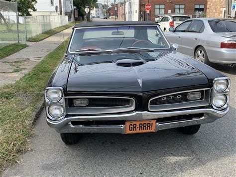 1966 Pontiac Gto Convertible Black Rwd Automatic Gto For Sale Photos