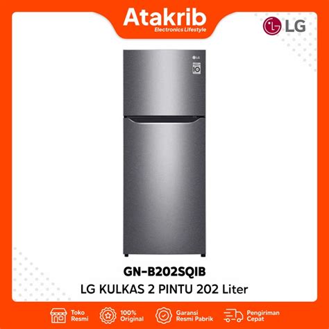 Jual LG KULKAS 2 PINTU GN B202SQIB Smart Inverter Compressor 202L