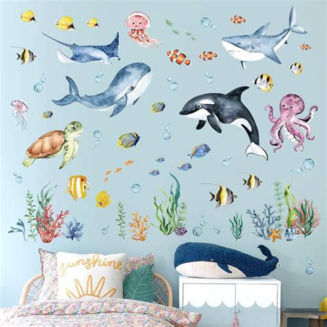 Amazon Ocean Wall Decals Under The Sea Wall Decals Sea Life Fish