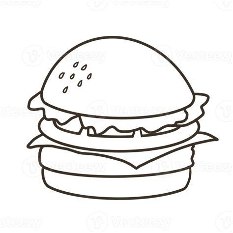 hamburger line drawing 26552183 PNG