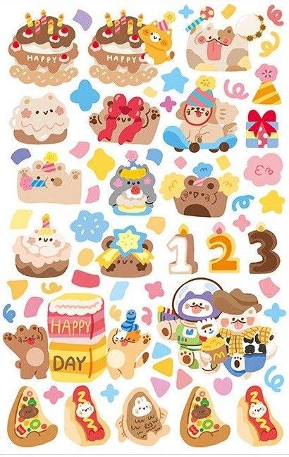 20 Aesthetic Korean Cute Stickers Printable For Your Planner