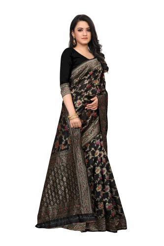 Wedding Wear Fancy Jacquard Saree With Blouse Piece M Separate