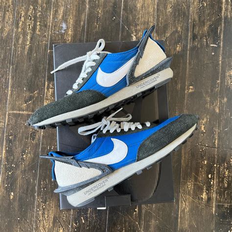 Undercover Men S Blue And White Trainers Depop