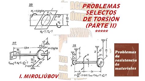 RESISTENCIA DE MATERIALES I TORSIÓN PARTE II PROBLEMAS DE I