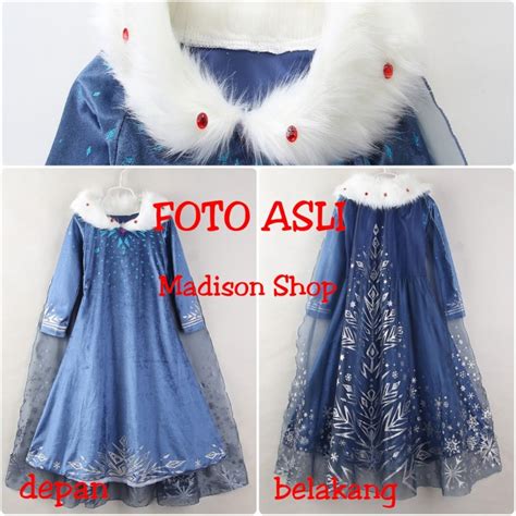 Jual Kostum Elsa Frozen Dress Princess Disney Elsa Anna Kostum